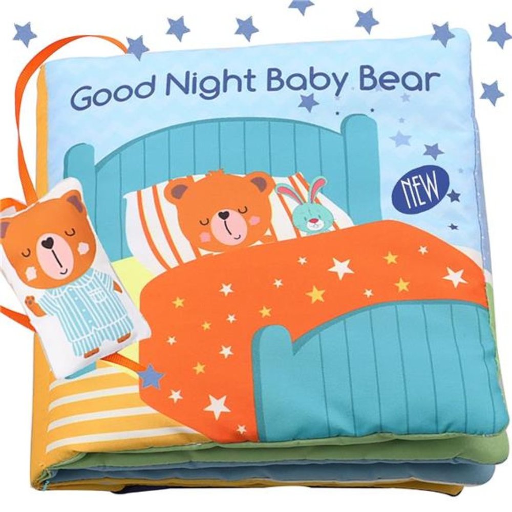 Teddy Soft Baby Book Activity  Cloth Books Developmental Toys, Washable Toy